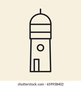 Lighthouse line icon , vector