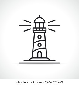 lighthouse line icon vector symbol