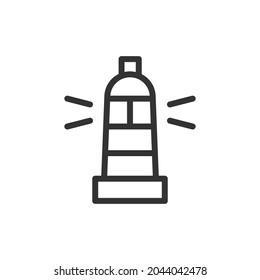 Lighthouse line icon. Web symbol for web and apps. Sign design in outline style. Lighthouse stroke object.