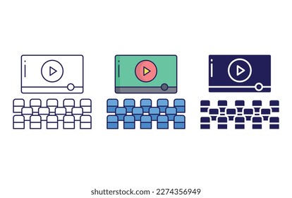 Lighthouse line and solid illustration icon