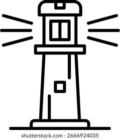 Design de ícone de vetor de Linha de Farol