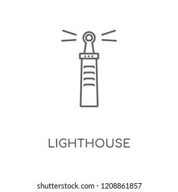 Lighthouse linear icon. Lighthouse concept stroke symbol design. Thin graphic elements vector illustration, outline pattern on a white background, eps 10.