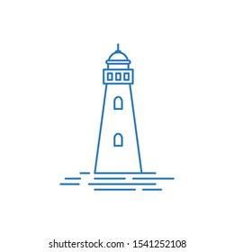 lighthouse logo. building logo, icon and template