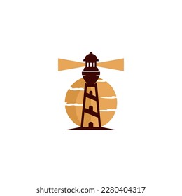 Lighthouse logo with lighthouse colors