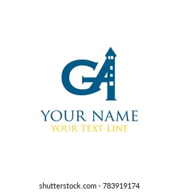 lighthouse logo concept for your business