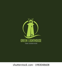 Lighthouse logo design, abstract vector logo design