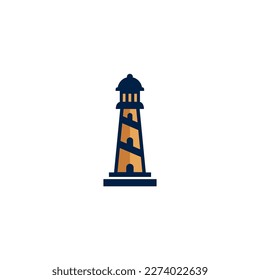 diseño de logotipo de faro con patrón de color