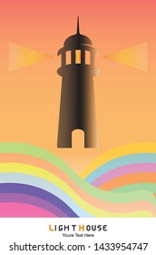 lighthouse logo design illustration as a symbol