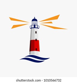 Lighthouse logo design inspiration isolated on white background