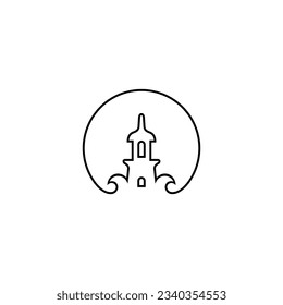 Lighthouse logo design with line design style