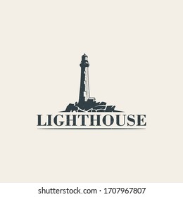 Lighthouse logo design Premium Vector