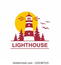 Lighthouse Logo Design Set
