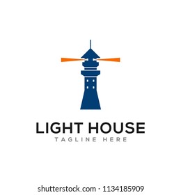 lighthouse logo design template