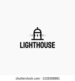 lighthouse logo design. logo design template.