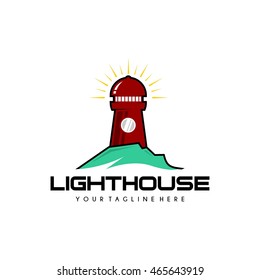 Lighthouse logo design template