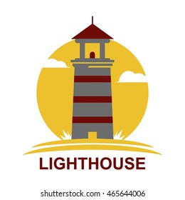 Lighthouse logo design template