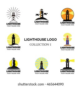 Lighthouse logo design template