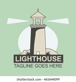 Lighthouse logo design template
