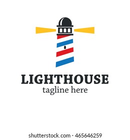 Lighthouse logo design template