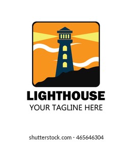 Lighthouse logo design template