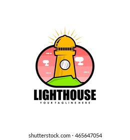 Lighthouse logo design template