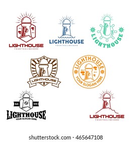 Lighthouse logo design template