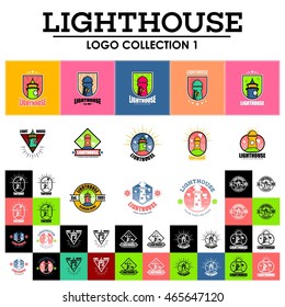 Lighthouse logo design template