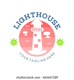 Lighthouse logo design template