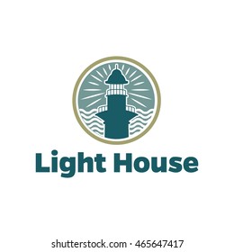 Lighthouse logo design template