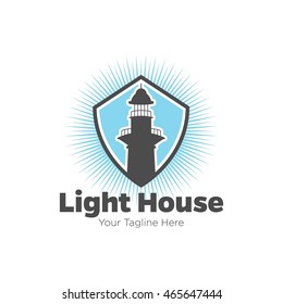 Lighthouse logo design template