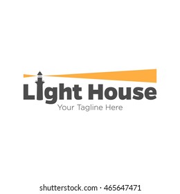 Lighthouse logo design template