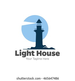 Lighthouse logo design template