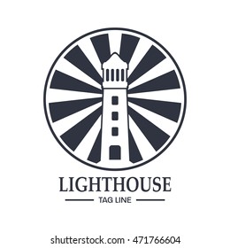 Lighthouse logo design template