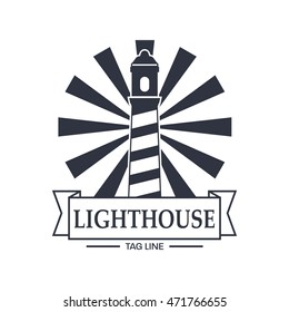 Lighthouse logo design template