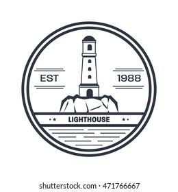 Lighthouse logo design template