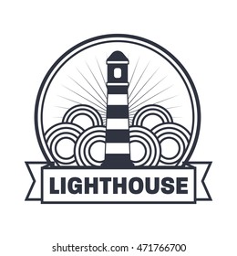 Lighthouse logo design template