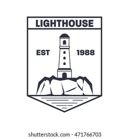 Lighthouse logo design template