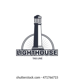 Lighthouse logo design template