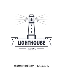Lighthouse logo design template