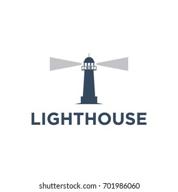 lighthouse logo design template