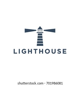 lighthouse logo design template