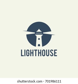 lighthouse logo design template