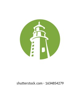 Lighthouse logo design template element vector illustration