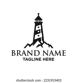Lighthouse Logo Design Template Inspiration, Vector Illustration.