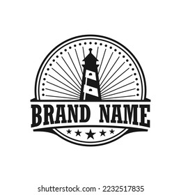 Lighthouse Logo Design Template Inspiration, Vector Illustration.