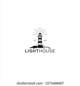 Lighthouse logo design template for personal and company
