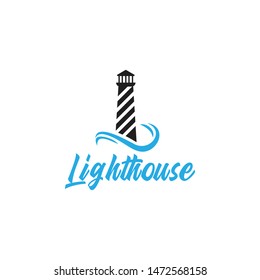 Lighthouse logo design template vector isolated illustration