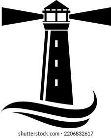 lighthouse logo design template vector illustration