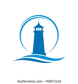 Lighthouse Logo Design Template Vector