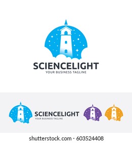 Lighthouse logo design. Unique and Creative lighthouse logo concept. Vector logo template